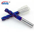 HRC 65 Solid Carbide Flat End Mill with Blue Coating for Retailer